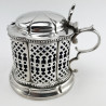 Pierced Victorian Sterling Silver Mustard Pot (1897)