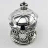 Pierced Victorian Sterling Silver Mustard Pot