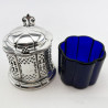 Pierced Victorian Sterling Silver Mustard Pot