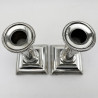 Elegant Pair Edwardian Sterling Silver Candlesticks