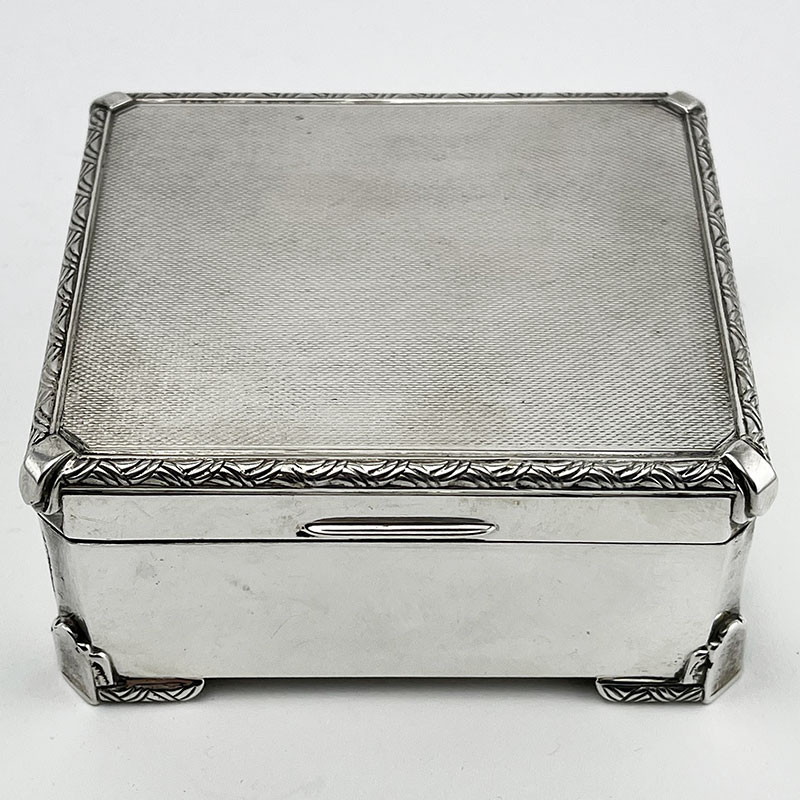 Sterling Silver Cedar Lined Cigarette or Trinket Box (1950)