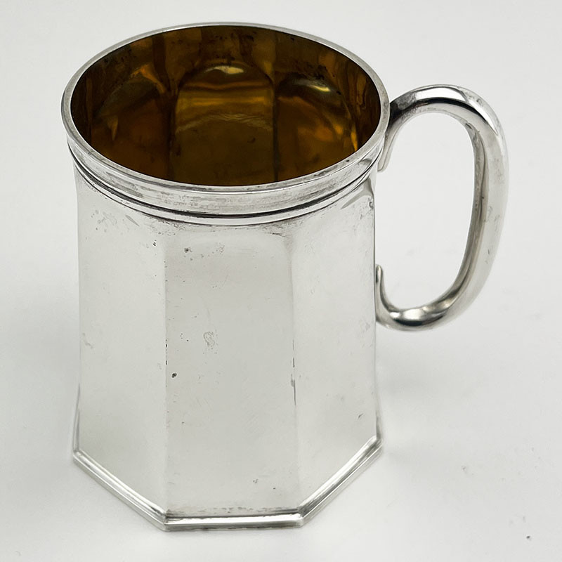 Smart Plain Sterling Silver Christening Mug (1914)