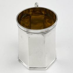 Smart Plain Sterling Silver Christening Mug