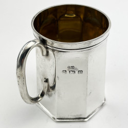 Smart Plain Sterling Silver Christening Mug