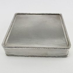 Superb Quality Sterling Silver Square Trinket Box (1962)
