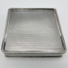 Superb Quality Sterling Silver Square Trinket Box