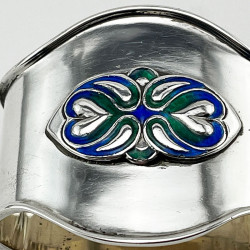 Liberty & Co Sterling Silver and Enamel Napkin Ring