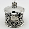 Ornate Early Victorian Sterling Silver Mustard Pot