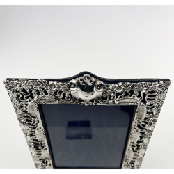 Late Victorian Rectangular Sterling Silver Photo Frame