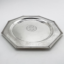Unusual Ecclesiastical Church Sterling Silver Salver (1936)
