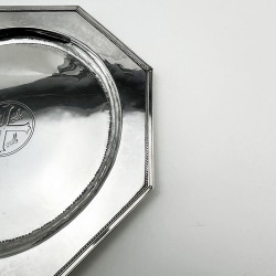 Unusual Ecclesiastical Church Sterling Silver Salver