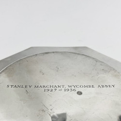 Unusual Ecclesiastical Church Sterling Silver Salver