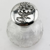 Edwardian William Comyns Sterling Silver Topped Perfume Bottle