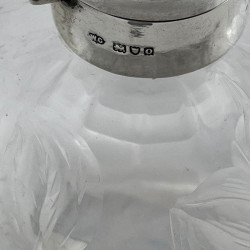 Edwardian William Comyns Sterling Silver Topped Perfume Bottle