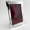 Unusual Edwardian Style Plain Sterling Silver Photo Frame