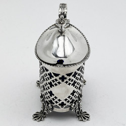 Antique Nathan & Hayes Chester Sterling Silver Mustard Pot