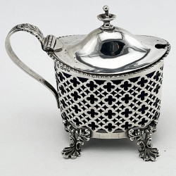 Antique Nathan & Hayes Chester Sterling Silver Mustard Pot (1906)
