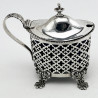 Antique Nathan & Hayes Chester Sterling Silver Mustard Pot (1906)