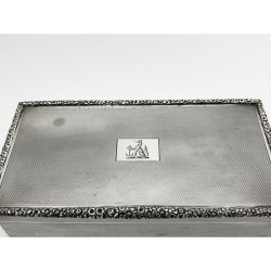 Sterling Silver Cigar or Trinket Box with Very Heavy Gauge Silver
