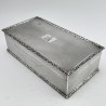 Sterling Silver Cigar or Trinket Box with Very Heavy Gauge Silver