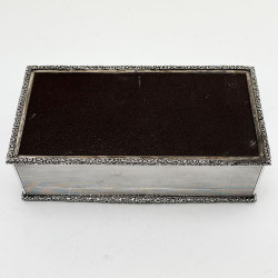 Sterling Silver Cigar or Trinket Box with Very Heavy Gauge Silver