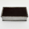 Sterling Silver Cigar or Trinket Box with Very Heavy Gauge Silver