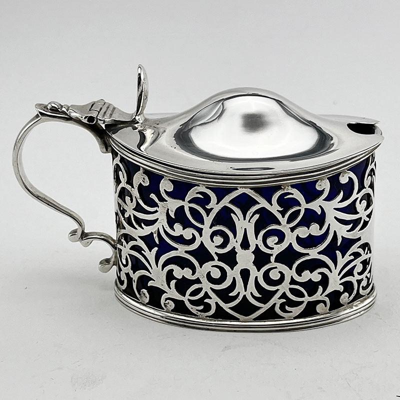 Victorian Charles Stuart Harris Sterling Silver Mustard Pot (1898)