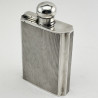 Good Quality and Gauge Sterling Silver Hip Flask (1969)