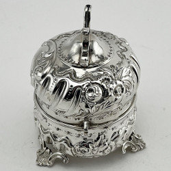Unusual Chester Sterling Silver String Box
