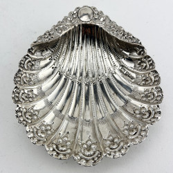 Pretty Boxed Sterling Silver Butter Dish and Spoon