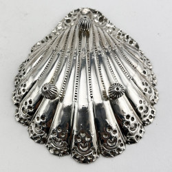 Pretty Boxed Sterling Silver Butter Dish and Spoon