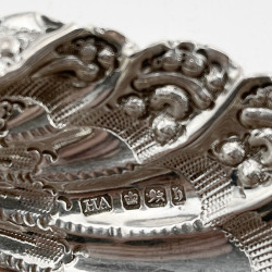 Pretty Boxed Sterling Silver Butter Dish and Spoon