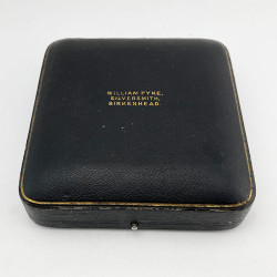 Pretty Boxed Sterling Silver Butter Dish and Spoon