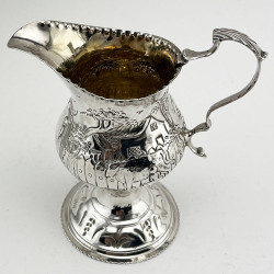 Decorative Georgian Sterling Silver Cream Jug (1777)
