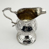 Decorative Georgian Sterling Silver Cream Jug