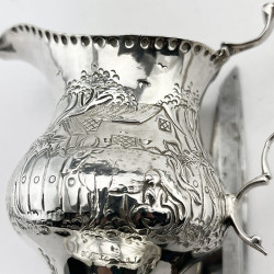 Decorative Georgian Sterling Silver Cream Jug