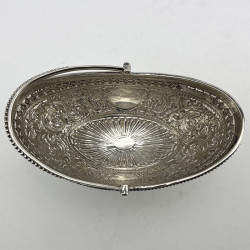 Pretty Victorian Sterling Silver Sugar Basket