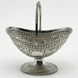 Pretty Victorian Sterling Silver Sugar Basket (1897)
