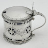 Fine Edinburgh Georgian Style Sterling Silver Mustard Pot (1928)
