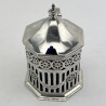 Georgian Style Chester Sterling Silver Mustard Pot