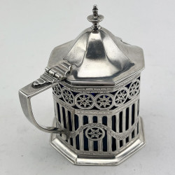 Georgian Style Chester Sterling Silver Mustard Pot