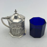 Georgian Style Chester Sterling Silver Mustard Pot
