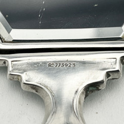 Smart Art Deco Style Sterling Silver Hand Mirror