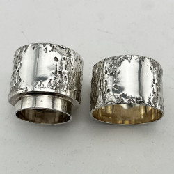 Modernistic and Heavy Gauge Sterling Silver Christening Set