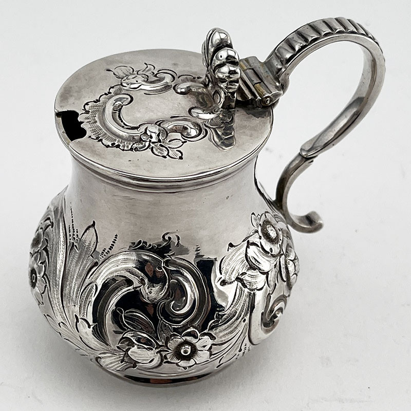 Pretty Victorian Sterling Silver Mustard Pot