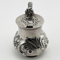 Pretty Victorian Sterling Silver Mustard Pot