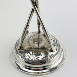 Unusual Chinese Export Sterling Silver Rowing Trophy or Goblet