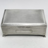 Engine Turned Sterling Silver Trinket or Cigarette Box (1945)