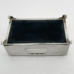Engine Turned Sterling Silver Trinket or Cigarette Box