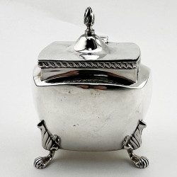 Good Gauge Late Victorian Sterling Silver Tea Caddy (1900)